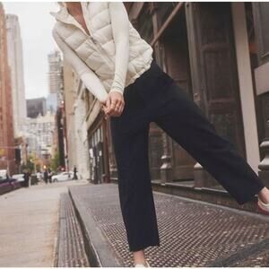 2 Pair Athleta Tribeca Utility Crop Roll Cuff Button Stay 1 Black 1 Beige Sz 2